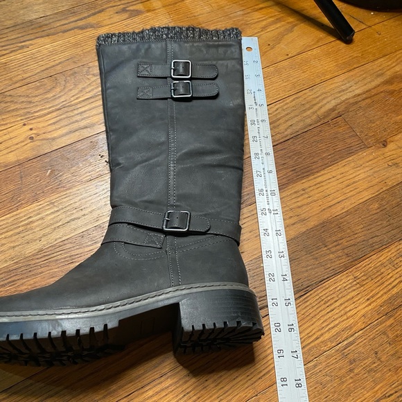 JUSTFAB Noel Gray Buckle  Boots Lug Sole Women’s US 8 - Picture 11 of 11